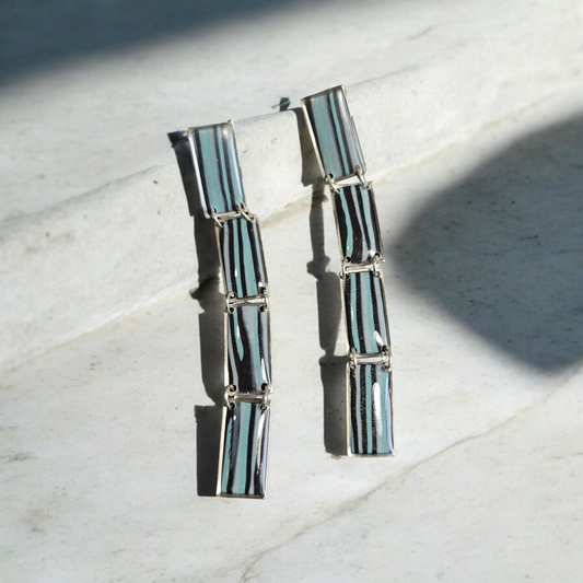 Boucles d'oreilles faites main en argile polymère